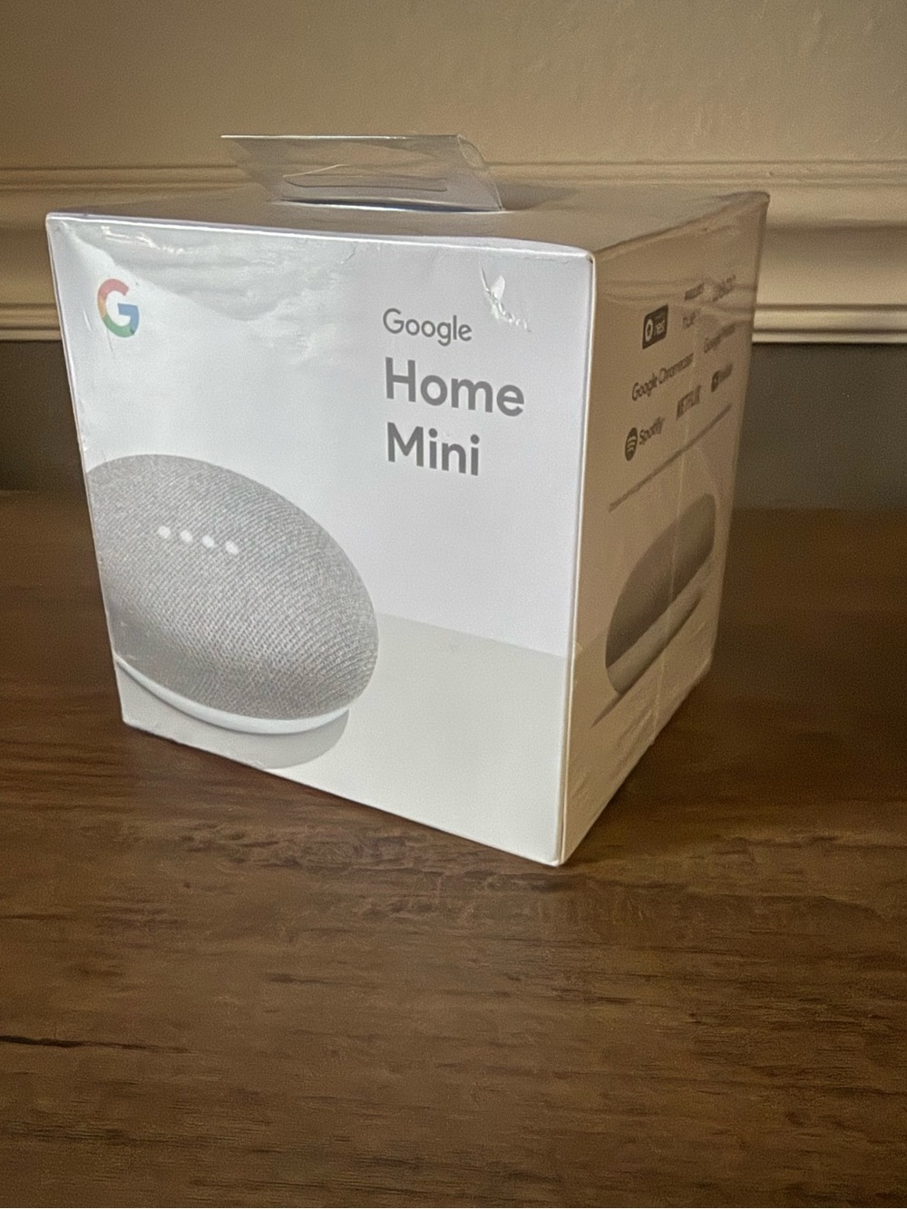 google Home Mini Smart Speaker - Chalk/White Fabric